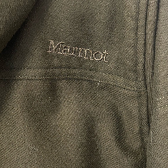 Marmot Banyons Insulated Hoodie Full Zip Army Green Orange Jacket Men's Sz M - Picture 7 of 13